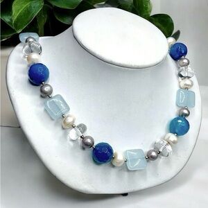 🌺NWT-Chalcedony & Pearl Alexander Kalifano Necklace